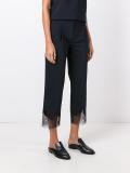 lace hem trousers