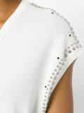 belted stud detail vest