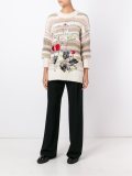 floral embroidery sweater