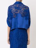 lace panel crop blouse