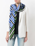 frayed striped scarf