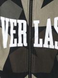 camouflage print zipped hoodie