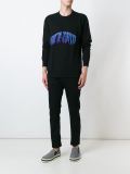 'New York' exposed stitch jumper
