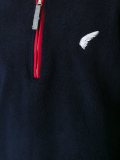 zipped collar fleece jumper