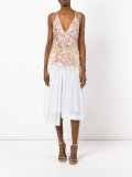 sequined V-neck top