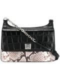 snakeskin print shoulder bag