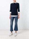 shoulder detailing ribbed pullover