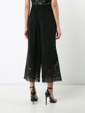 lace hem cropped trousers