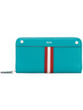 stripe zip around wallet