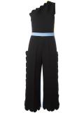 scalloped colour-block jumpsuit 