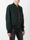 frayed cuffs bomber jacket
