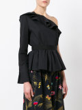 one shoulder ruffled blouse