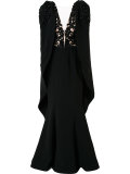 v-neck embellished gown 