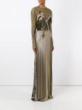 pleated skirt long dress