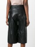 leather effect shorts