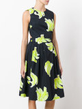 open back flared dress