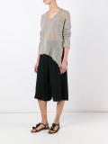 V-neck knitted blouse