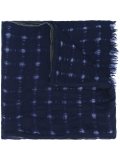 checked raw edge scarf