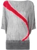 contrast stripe jumper