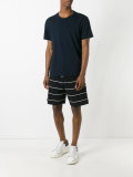 striped track shorts