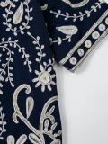 embroidered shift dress