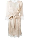 lace detail wrap dress