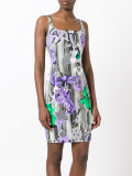 printed shoulder clasp dress