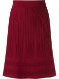 high-waisted knit skirt