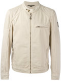 zipped biker jacket
