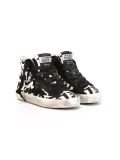 graffiti print hi-top sneakers