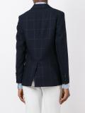tonal check blazer