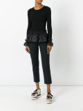 ruffle hem and cuff top