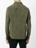 zipped suede jacket 