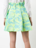 cloqué flared mini skirt