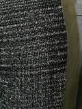 lurex and leather panel trousers