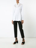 embroidered peplum shirt 
