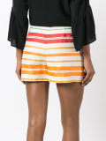 striped high-waist shorts
