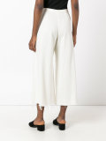 wide leg cropped trousers