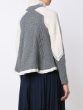 two tone cable knit cardigan