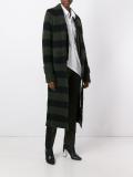striped open cardi-coat