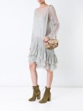tiered ruched dress