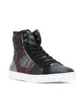 glitter effect hi-top sneakers