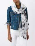 spotted print scarf