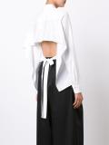 open back V-neck shirt