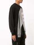 logo print slit sweatshirt