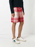 checked shorts