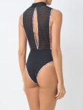 sheer panel swimsuit