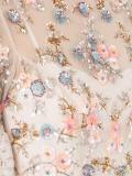 floral embellishment sheer dress