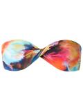 printed bandeau bikini top