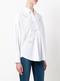sequin floral pattern shirt